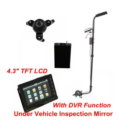Under Vehicle Inspection Detector Car Inspection Mirror With DVR Function with Camera and 4.3" LCD Monitor