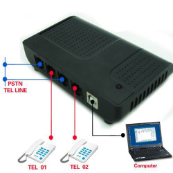 2 Channel Telephone Recorder - Record Telephone Communication with this Voice Telephone Recorder
