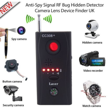CC3308 Little Angel Wireless Signal Detector - Spy Camera Lens Finder - Compass Tool
