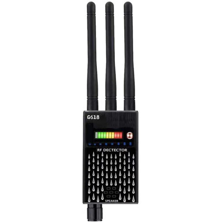 RF Detector, Wireless Anti Spy Detector to Find RF Radio Frequency GPS Tracker and Audio Bug, Spy WiFi Camera with 3 Antennas