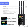 RF Detector, Wireless Anti Spy Detector to Find RF Radio Frequency GPS Tracker and Audio Bug, Spy WiFi Camera with 3 Antennas