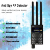 RF Detector, Wireless Anti Spy Detector to Find RF Radio Frequency GPS Tracker and Audio Bug, Spy WiFi Camera with 3 Antennas