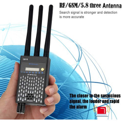 RF Detector, Wireless Anti Spy Detector to Find RF Radio Frequency GPS Tracker and Audio Bug, Spy WiFi Camera with 3 Antennas