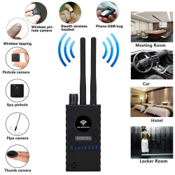 Anti Spy WiFi Camera Detector, Dual Antenna Wireless RF Signal Detector, Scan RF Radio,Cellphone, WiFi Signal and Alarm