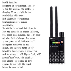 Anti Spy Wireless RF Signal Detector,Find Audio Bug GPS Tracker Hidden Spy Camera Listening Device Wireless Signal Finder